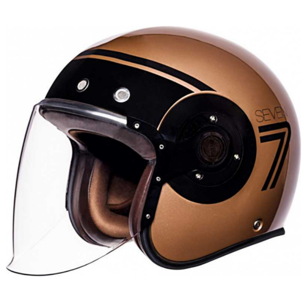 SMK motorhelm eldorado voorkant bruin